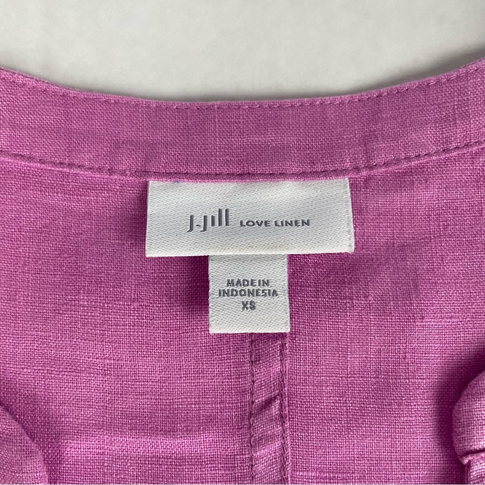 J. Jill Love Linen Pintucked Linen Shift  Dress Lavender Camilla Pink Size XS - Picture 11 of 15